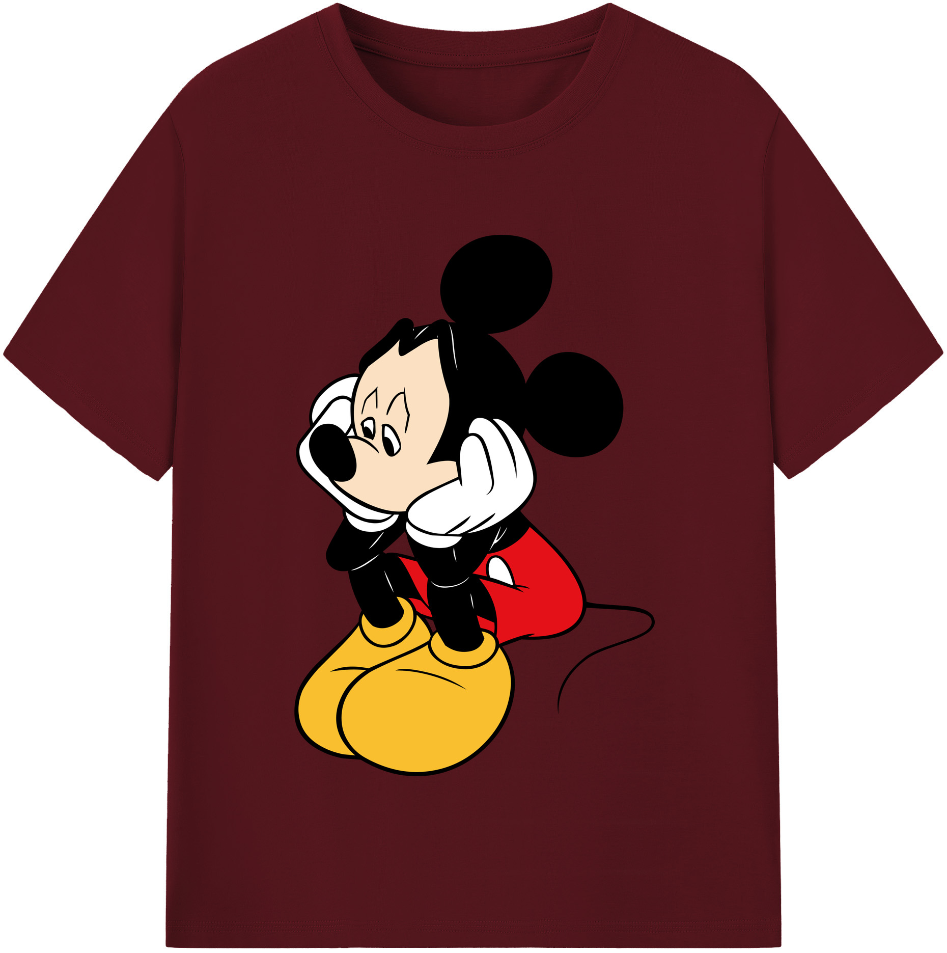 （画像用） ミッキーマウス Mickey Mouse 綿100％半袖Tシャツ（フロントプリント）